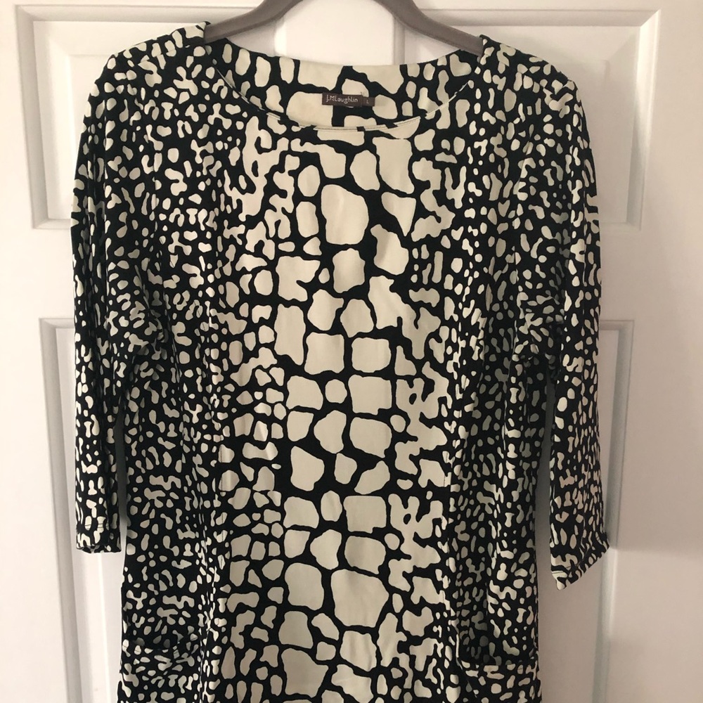 JMcLaughlin animal print giraffe tunic Sz Large